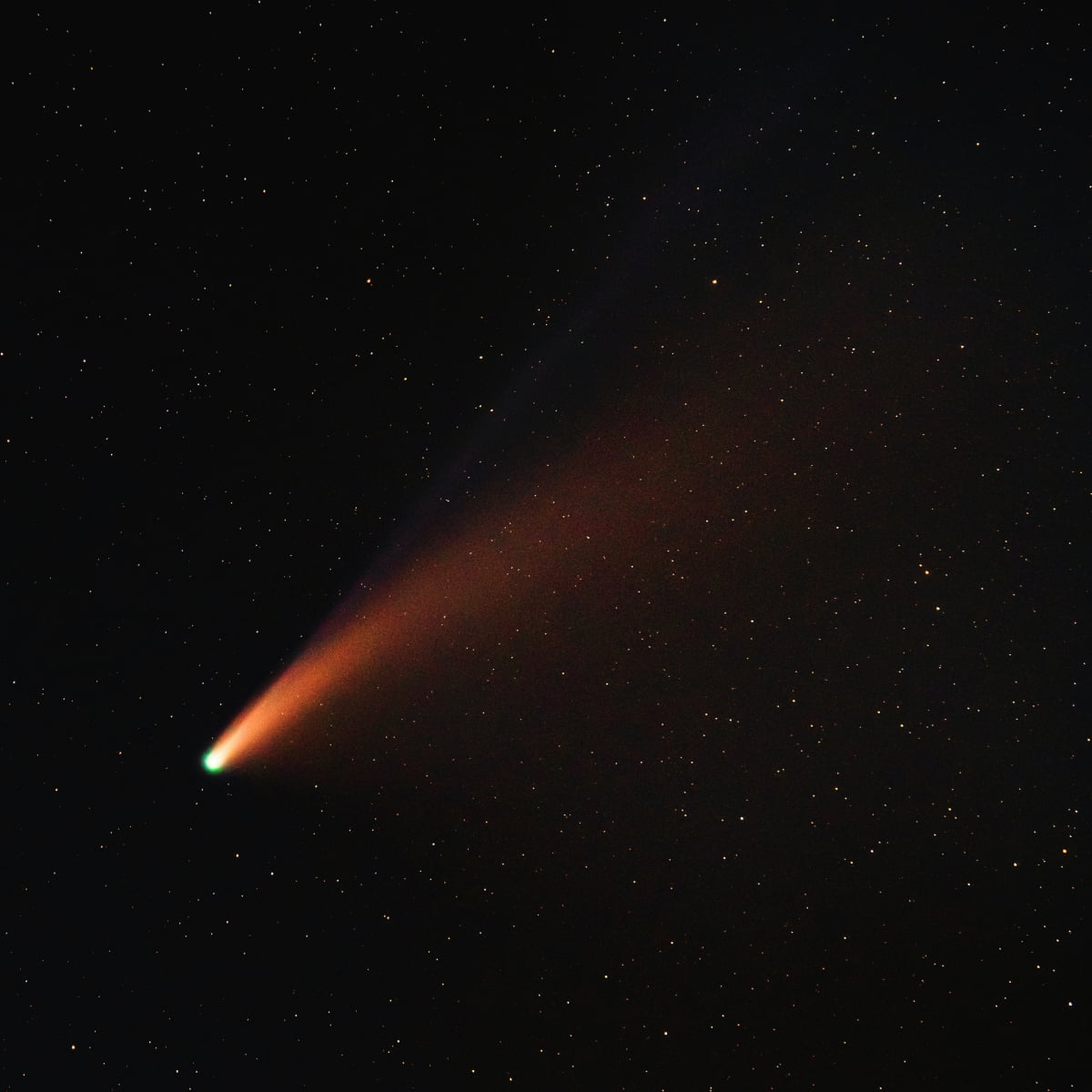 Comet in space